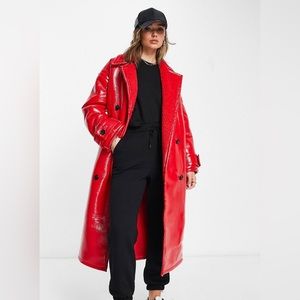 ASOS Design oversized vinyl trench